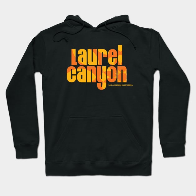 Laurel Canyon psychedelic flower logo Hoodie by retropetrol